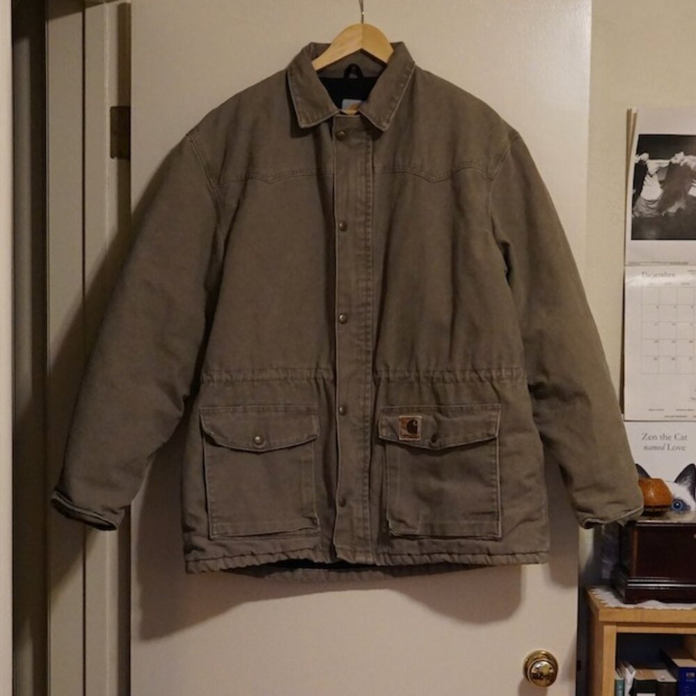 Carhartt Insulated Field Jacket, Men's Large, Excellent Used Condition